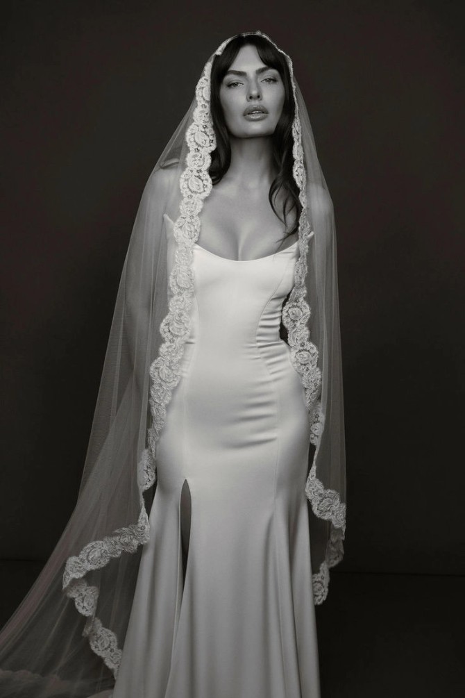 Sarah Seven Pascal Greta Veil The Bridal Studio